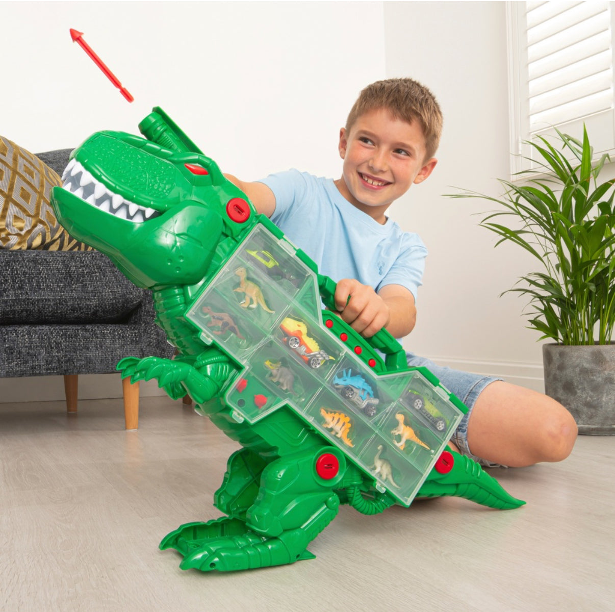 Teamsterz Beast Machines Playset T-Rex Transporter Carry Case with