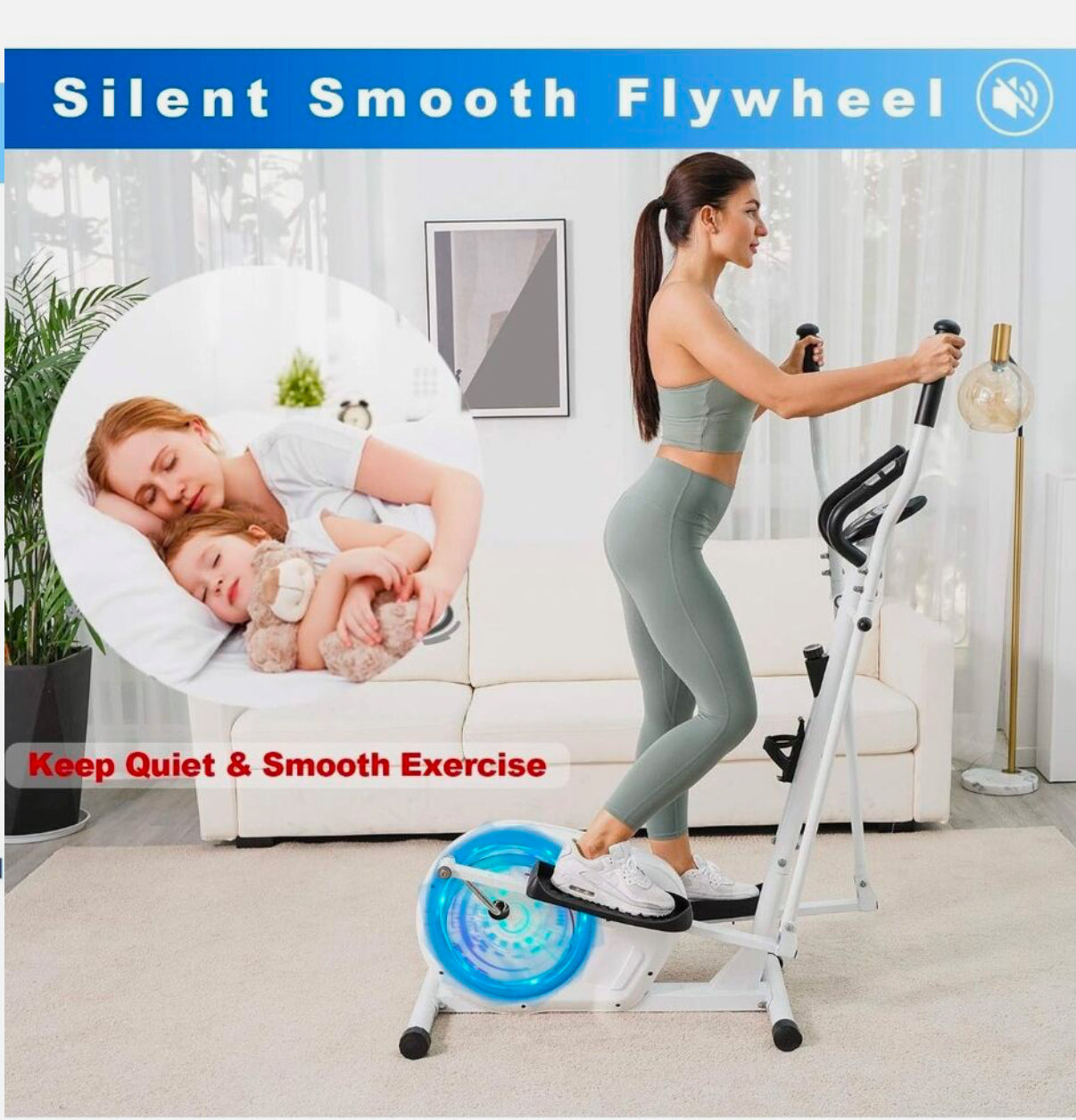 Cross Trainer Sturdy Stepper Digital Display 65” HT Special Offer POMT