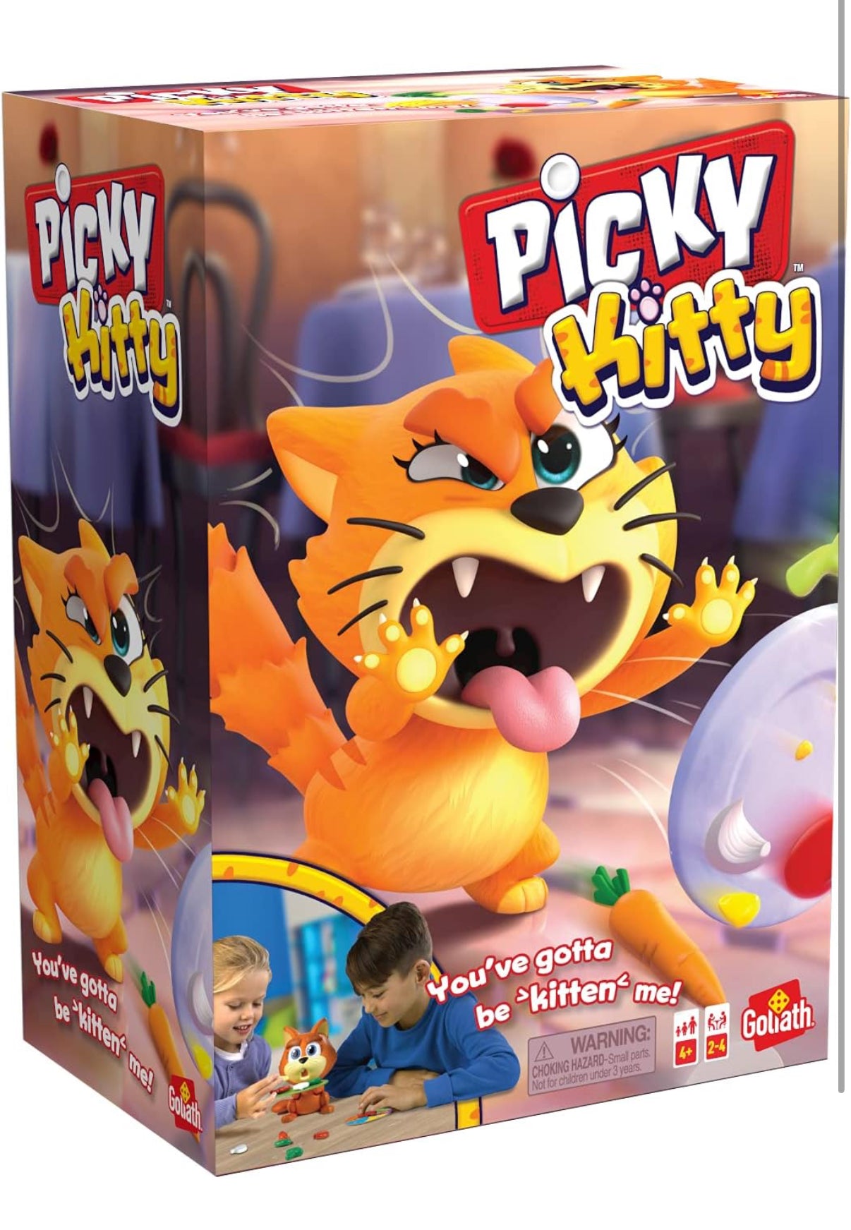 Picky Kitty: Feed The Kitty His Veggies Before He Flips The Plate! | Kids Action Games | For 2-4 Players | Ages 4+