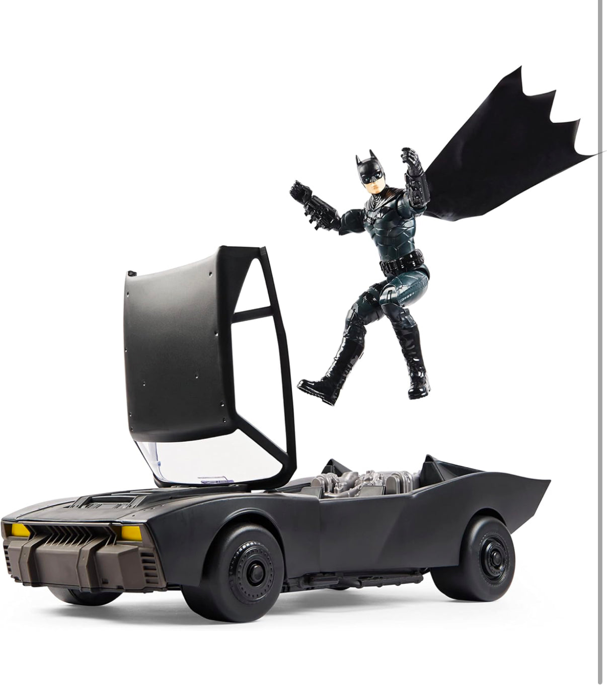DC Comics, Batman Batmobile with 30-cm Batman Figure, The Batman Movie Collectible, Kids’ Toys for Boys and Girls Aged 4 and up