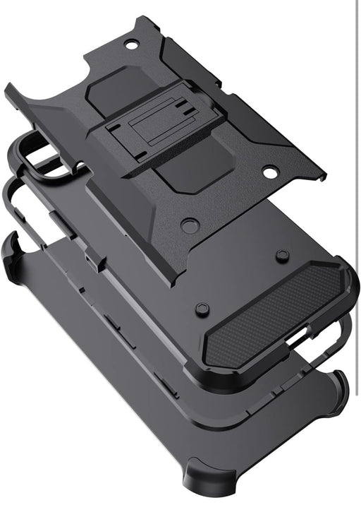 Cocomii Belt Clip Case - Luxury, Swivel Holster, Inward & Outward Facing, Kickstand, Military Grade, Heavy Duty, Shockproof (Black)