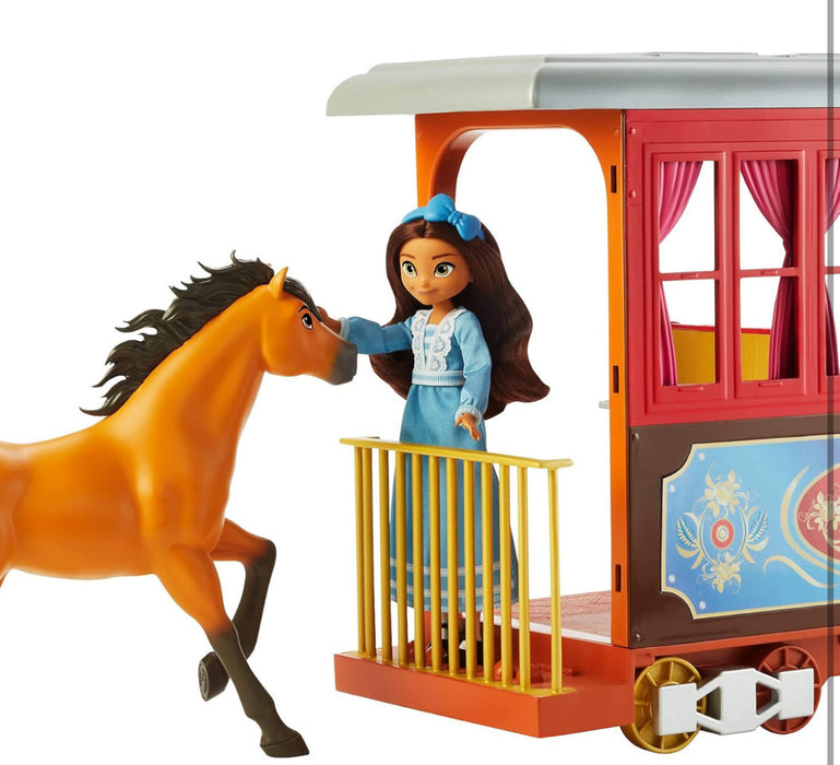 Spirit Untamed Lucky's Train Home Playset Luck Doll Horse Accessories Age 3+