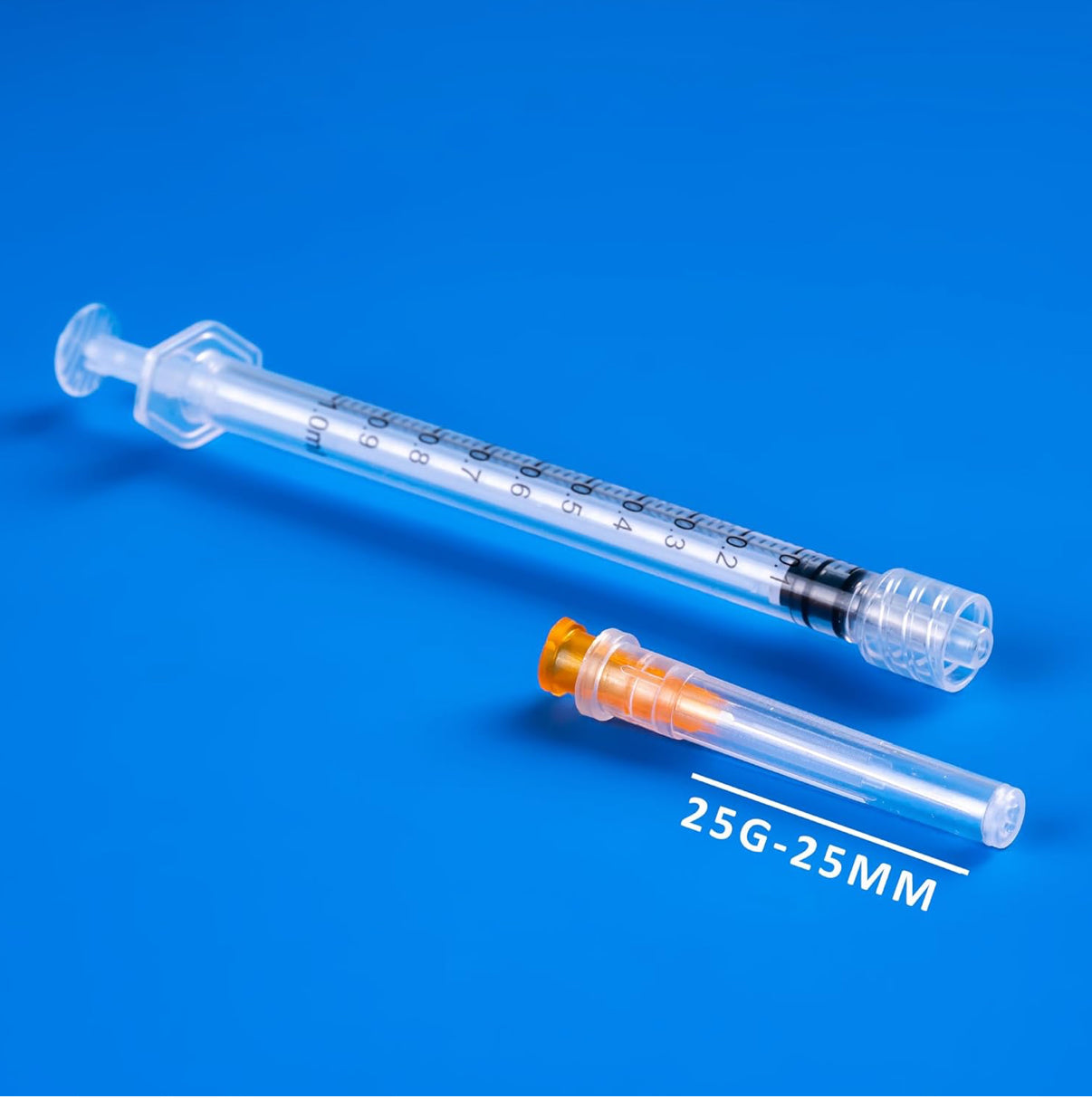 Disposable syringe x 100pack 1ml/cc Luer Lock Syirnge with Cap，Individual Packing