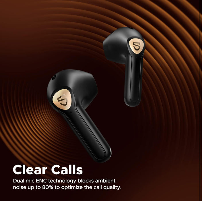 SoundPEATS Air3 Deluxe HS True Wireless Earbuds Hi-Res Audio, Semi in-Ear Bluetooth 5.3 Earphones with LDAC In-ear Detection, ENC Clear Call, Total 20H Playtime, APP Contro
