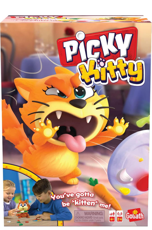 Picky Kitty: Feed The Kitty His Veggies Before He Flips The Plate! | Kids Action Games | For 2-4 Players | Ages 4+