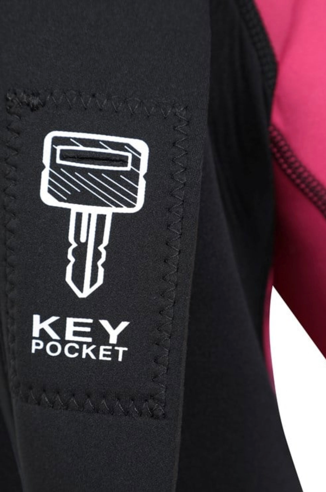 Mountain Warehouse Women's 2.5mm Thickness Full Wetsuit / half sleeve pink / Black UPF 50+, Contour Fit, Adjustable Neck, Rubber Panel for Improved Grip - Long Sleeve Spring Summer Wet Suit for Bodyboarding & Surfing