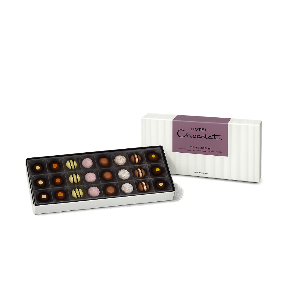Hotel Chocolat Tipsy Truffles Sleekster Dark and White Liqueur Chocolate Box (2x295g)