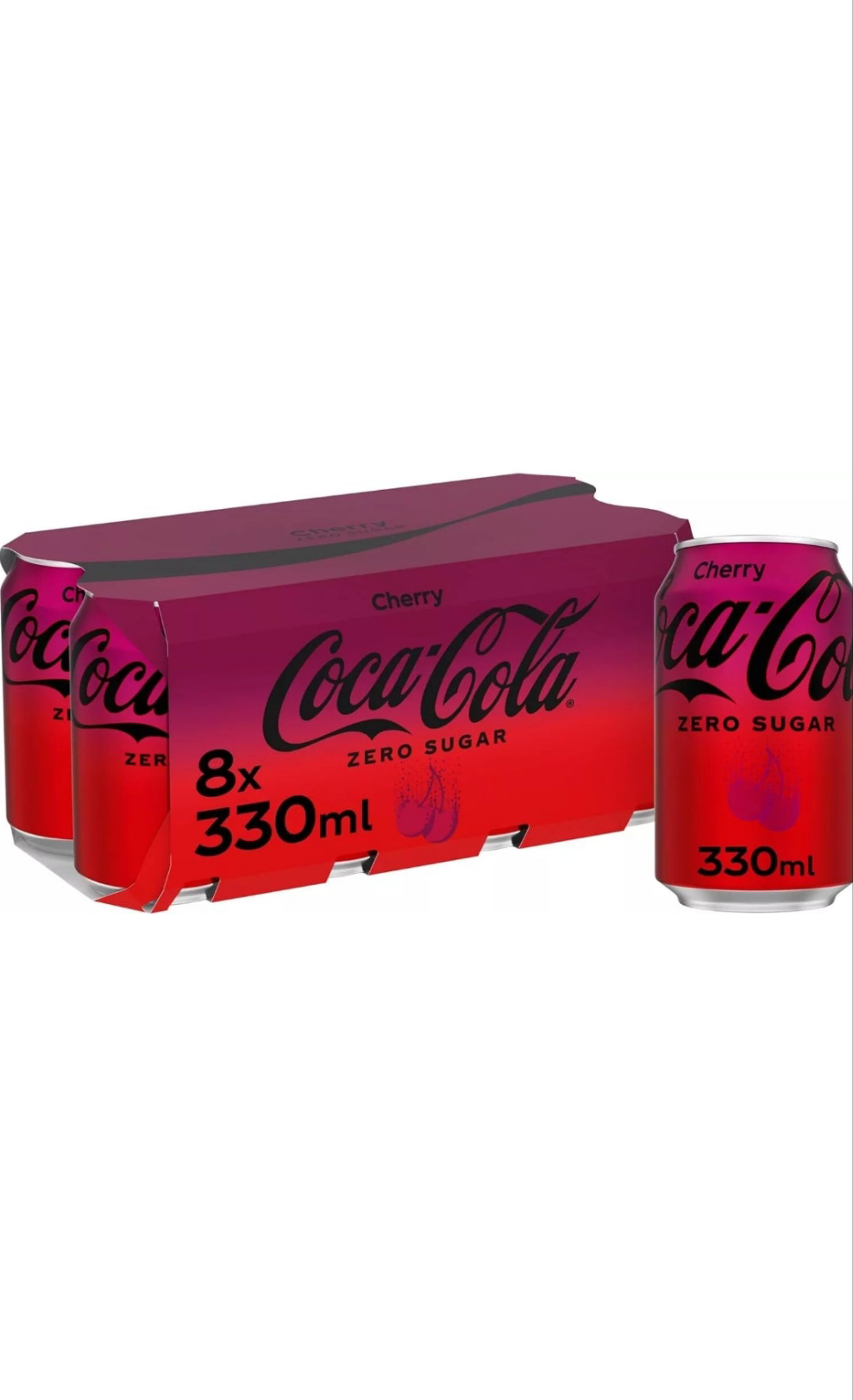 24 X 330ml  Coca-Cola Zero Sugar Cherry rrp £14.99 sale price £5.99 BBE 30-11-2025