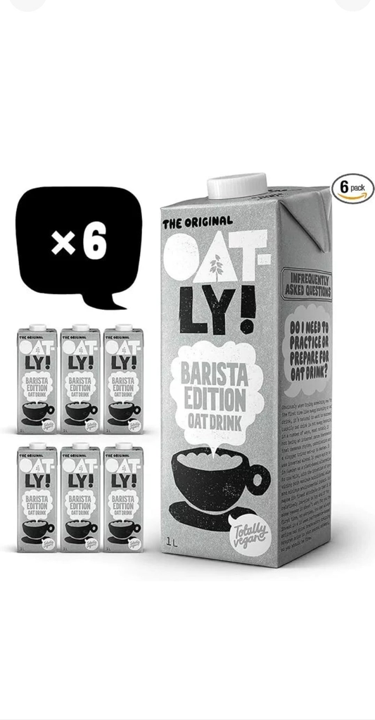Oatly Barista Oat Drink Long Life 6 x 1Litre(Pack of 6) BBE 12/25  in just £9.99