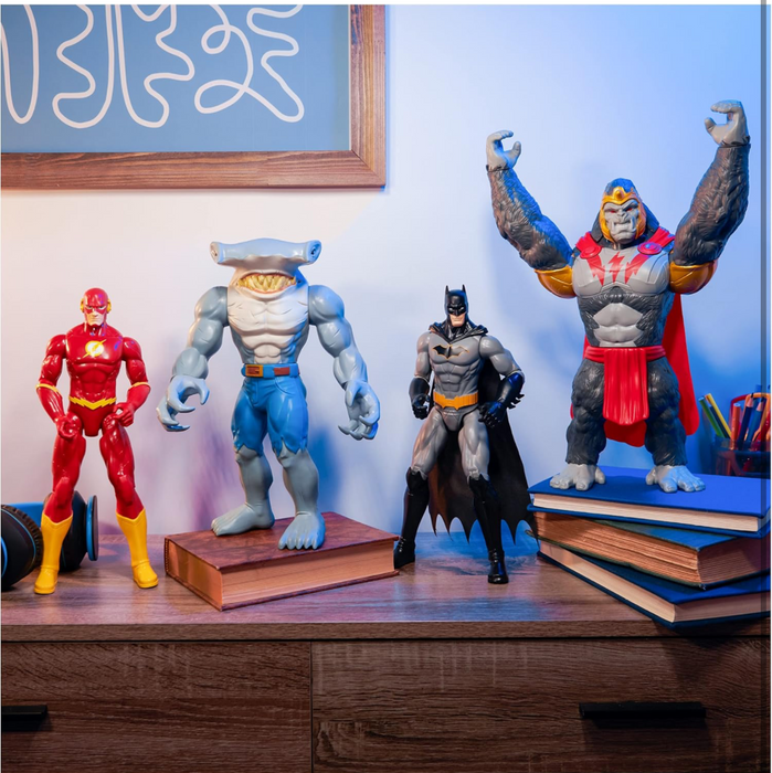 DC Comics, Batman vs. Gorilla Grodd 4-Pack, 30-cm Action Figures (Batman, The Flash, Gorilla Grodd, King Shark), Kids’ Toys for Boys and Girls Aged 3 and Up