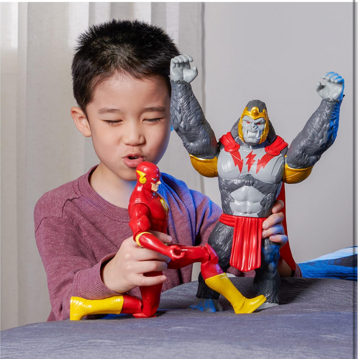DC Comics, Batman vs. Gorilla Grodd 4-Pack, 30-cm Action Figures (Batman, The Flash, Gorilla Grodd, King Shark), Kids’ Toys for Boys and Girls Aged 3 and Up