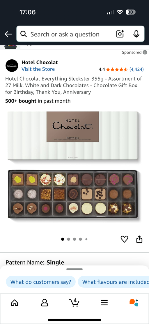 Shot dated May 25 - 250 pieces x Hotel Chocolat Everything Sleekster 355g - Assortment of 27 Milk, White and Dark Chocolates - Chocolate Gift Box for Birthday, Thank You, Anniversary