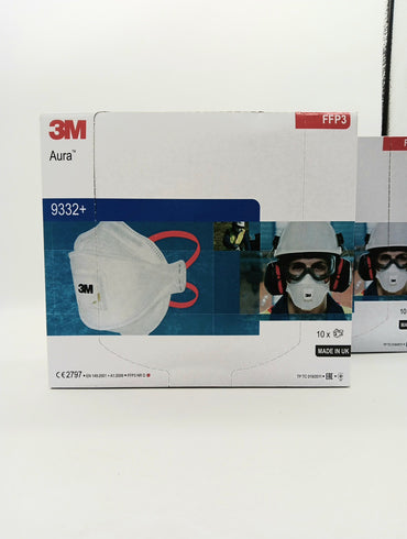 20 x 3M Aura 9332+ FFP3 Valved Respirator Face Mask Disposable dust mask