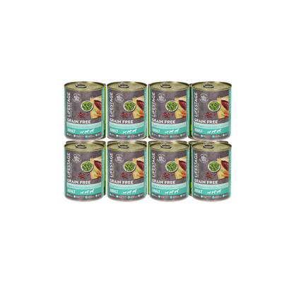 Lifestage Grain Free Duck with Chicken Dog Wet Food (8x395g)