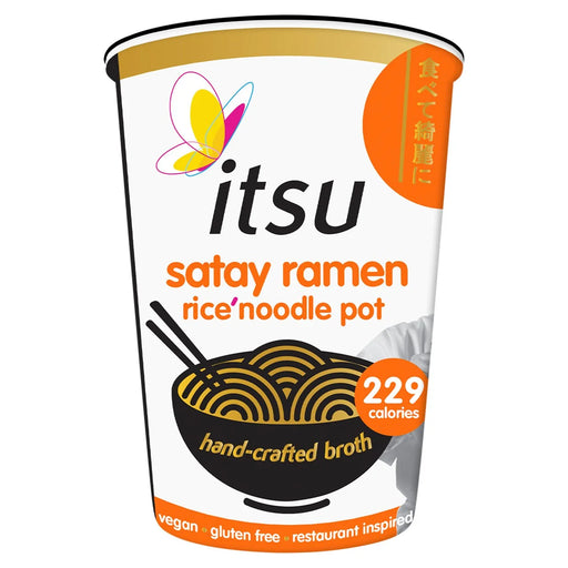 6 X 64g itsu Satay ramen Rice Noodles Cup spring onion  BBE 17-06-25 RRP £19.99 Sale price £6.99