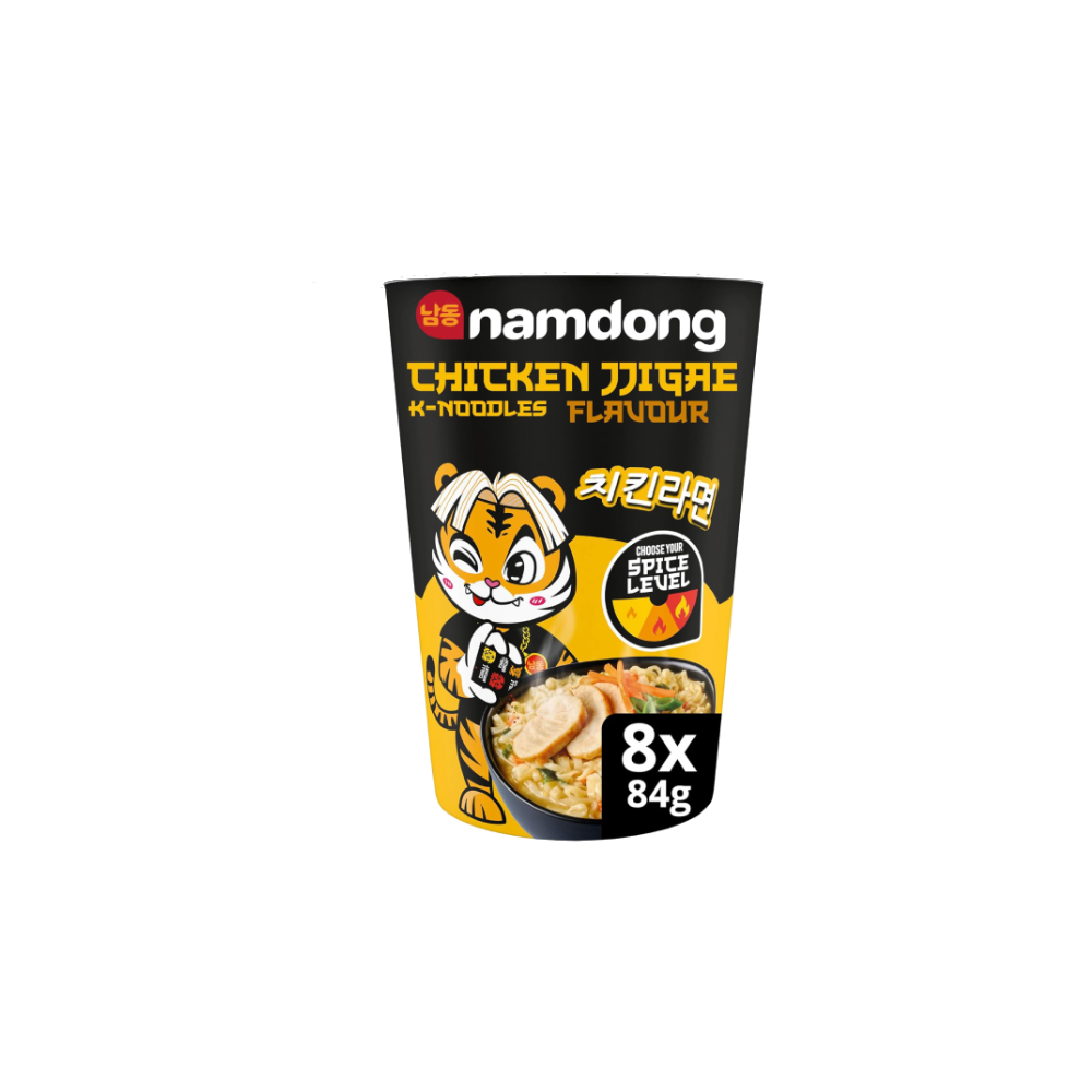 Namdong Chicken Jjigae Korean Instant Noodles with Chilli Mix (8x84g)