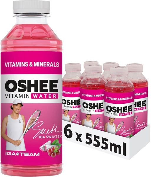 6 X 555ml Oshee Vitamin Water Drink with Red Grape &Dragon Fruit - Multipack BBE 07/05/25 RRP £7.99 Sale Price £2.99