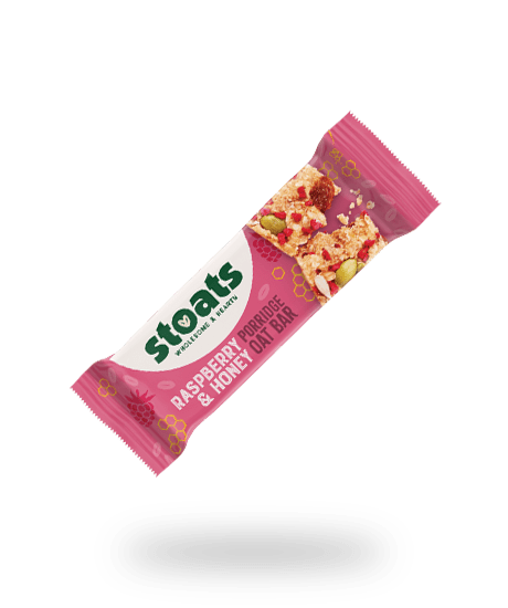 Stoats Raspberry & Honey Porridge Oat Bars (24x42g)