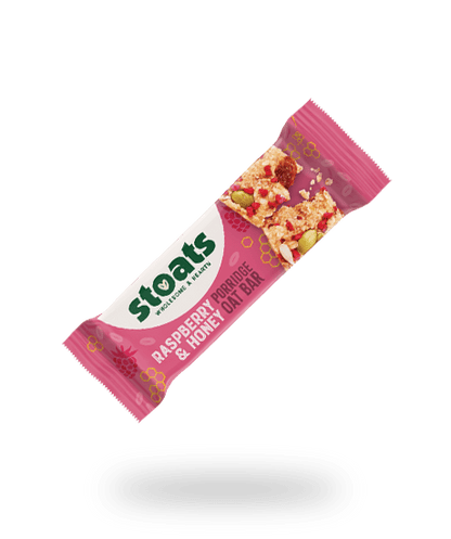 Stoats Raspberry & Honey Porridge Oat Bars (24x42g)