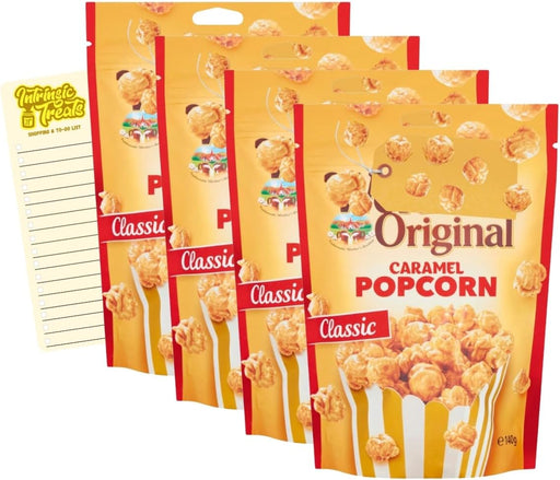 4 X 140G Werther's Original Caramel Popcorn, Gourmet Popcorn with a Caramel Twist  BBE 02-26 RRP £14.99 SALE PRICE £7.99