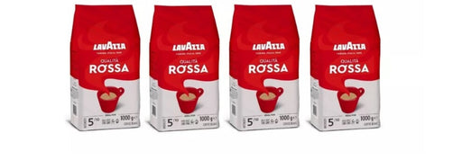 4 X 1kg Lavazza, Qualità Rossa, Coffee Beans, with Aromatic Notes of Chocolate and Dried Fruit, Arabica and Robusta, Intensity 5/10, Medium Roasting. BBE 30-04-25 RRP £79.99 Sale Price £49