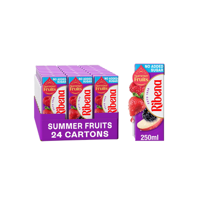 Ribena Strawberry Juice Drink Cartons Multipack (24x250ml)