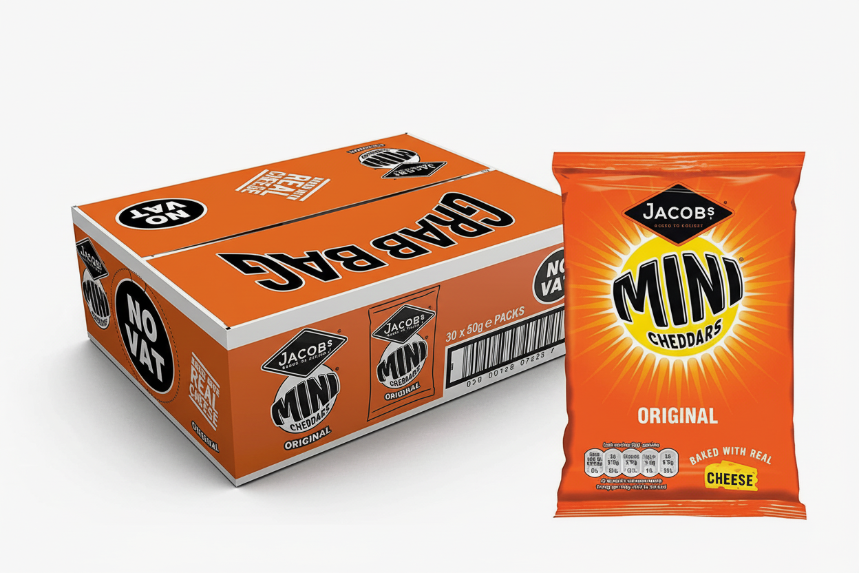 JACOB'S Mini Cheddars Original Grab Bag 30 x 45g bags