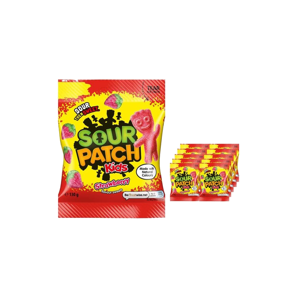 Sour Patch Kids Strawberry Sweets Bag Multipack (10x130g)