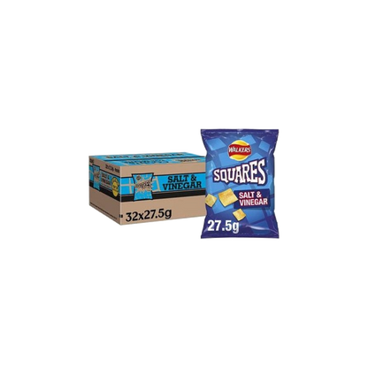 Walkers Squares Salt & Vinegar (32x27.5g)