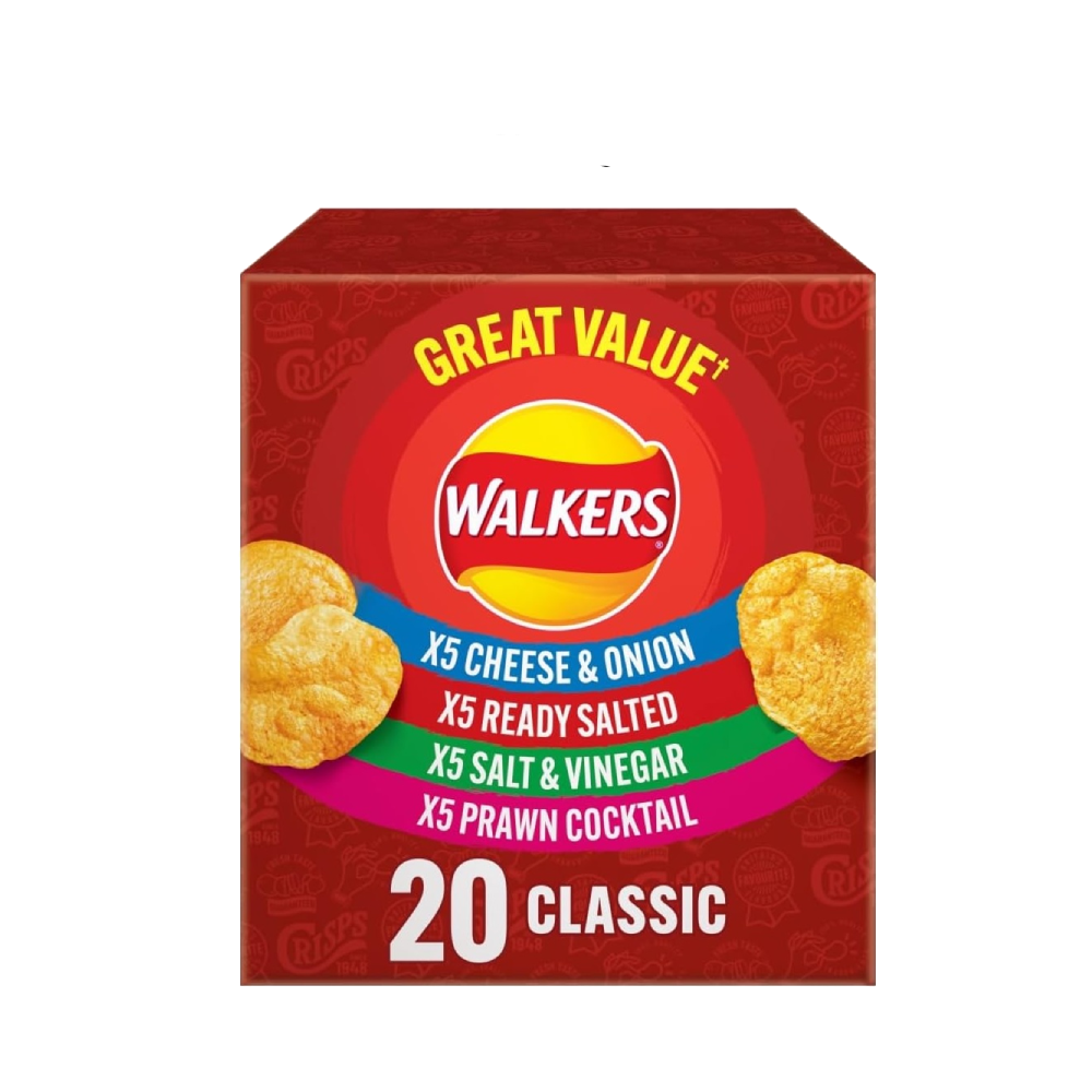 Walkers Classic Variety Multipack Crisps Box (20x25g)
