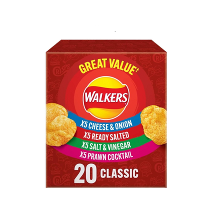Walkers Classic Variety Multipack Crisps Box (20x25g)