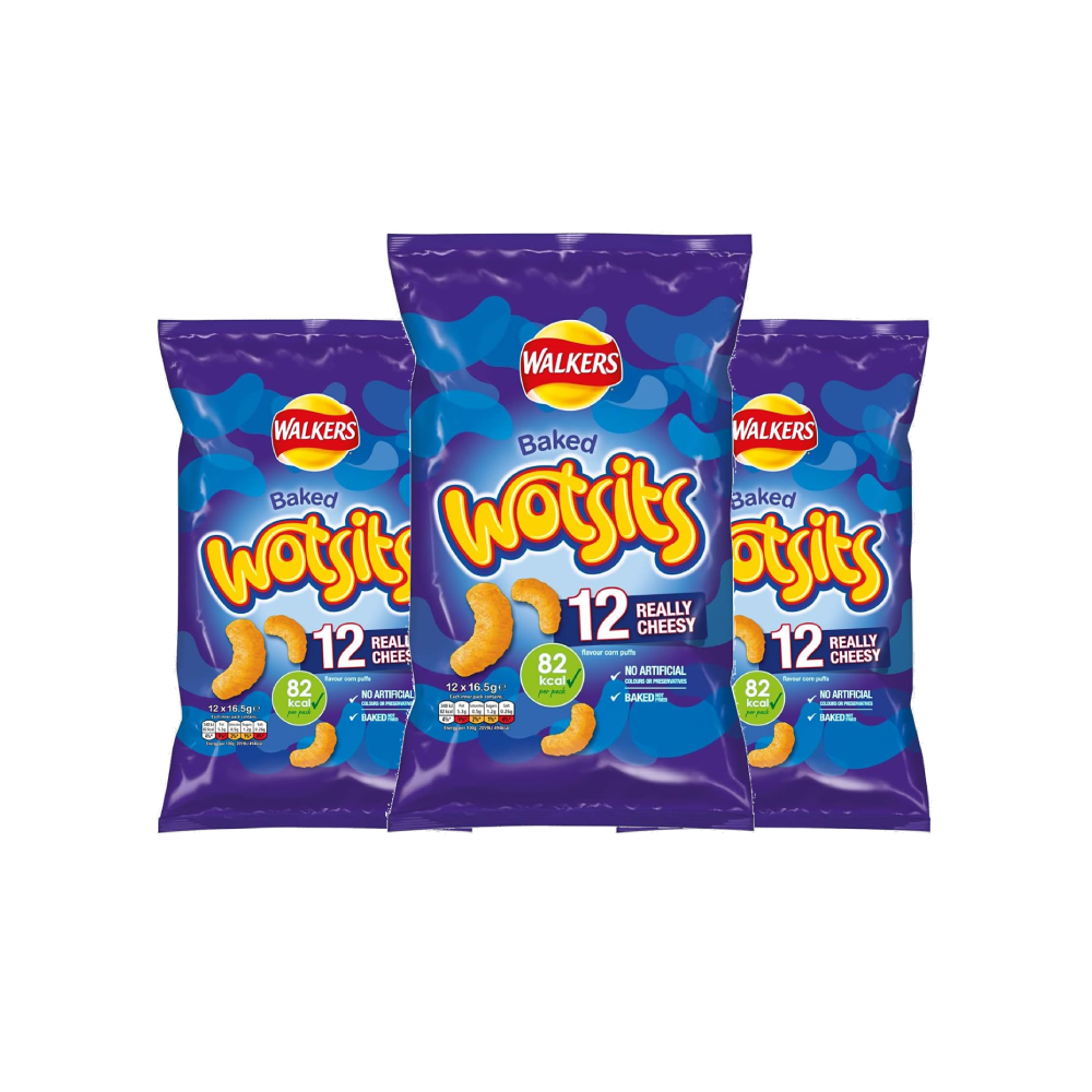 Walkers Wotsits Cheesy Multipack Snacks (36x6.5g)