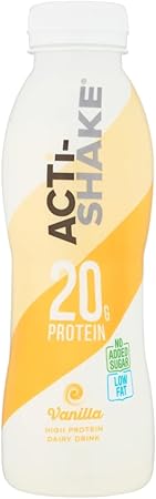 8 X 380g Acti-Shake Vanilla High Protein Dairy Drink - 20g of Protein per bottle BBE 01-25 RRP £12.99 Sale price £2.49