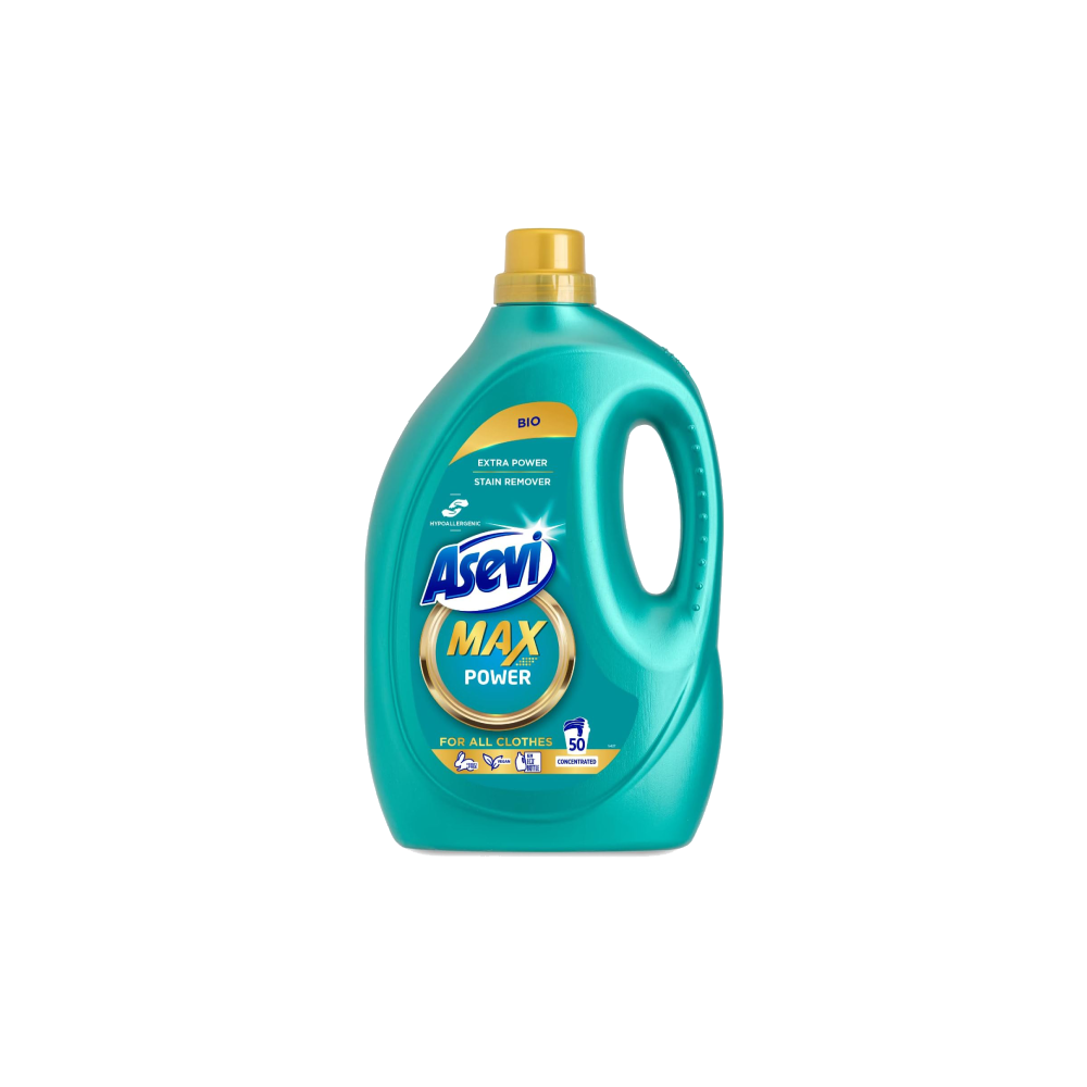 Asevi Max Hypoallergenic Bio Laundry Detergent - 50 Washes (2500ml)