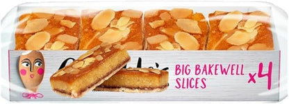 Crimble's Bakewell Slices 4 Pack - Pack of 03 – Almond Flavoured Sponge with Fruity Layer and Gluten-Free Pastry Base – Delicious Traditional Treats Perfect for Tea Time, Snacking & Gifting - ONLY £3.99