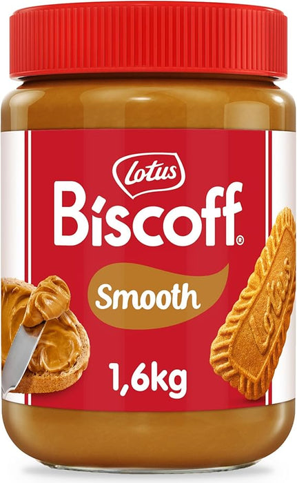 Biscoff - Sweet spread - Smooth - Extra Large Jar - Caramelised biscuit flavor - Vegan - Nut free - No colours or added flavours - 1.6kg in just £12.49  BBE Oct 25