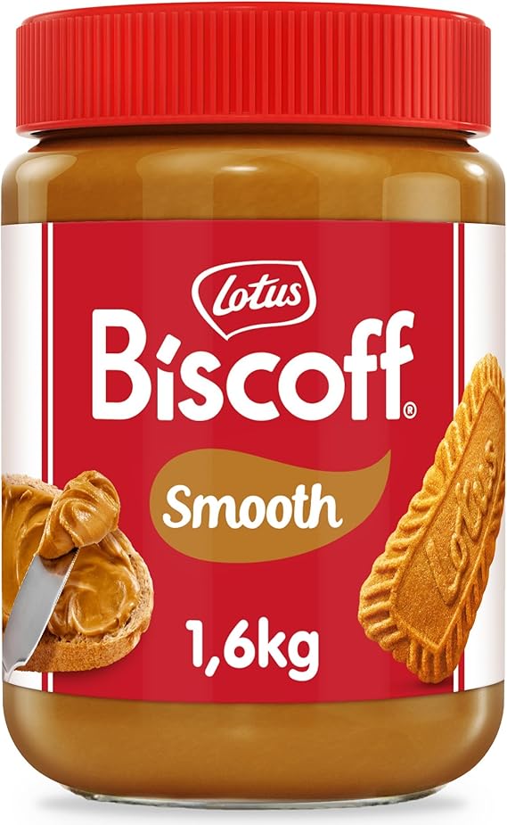 Biscoff - Sweet spread - Smooth - Extra Large Jar - Caramelised biscuit flavor - Vegan - Nut free - No colours or added flavours - 1.6kg in just £12.49  BBE Oct 25