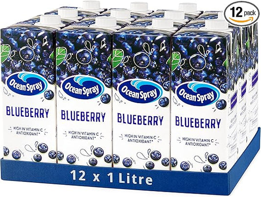 12 X 1 Litre Ocean Spray Blueberry Juice Drink, 1L Carton (12-Pack)  BBE May 25 in just £7.50