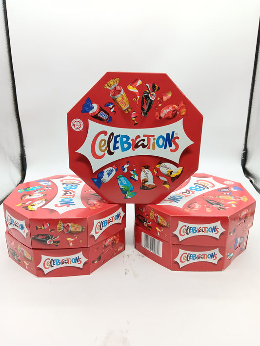 5 X 385g Celebrations Bulk Chocolate Box, Assorted Chocolates Box with Mini Chocolate Bars & Biscuits BBE 20-04-25 for just £9.99