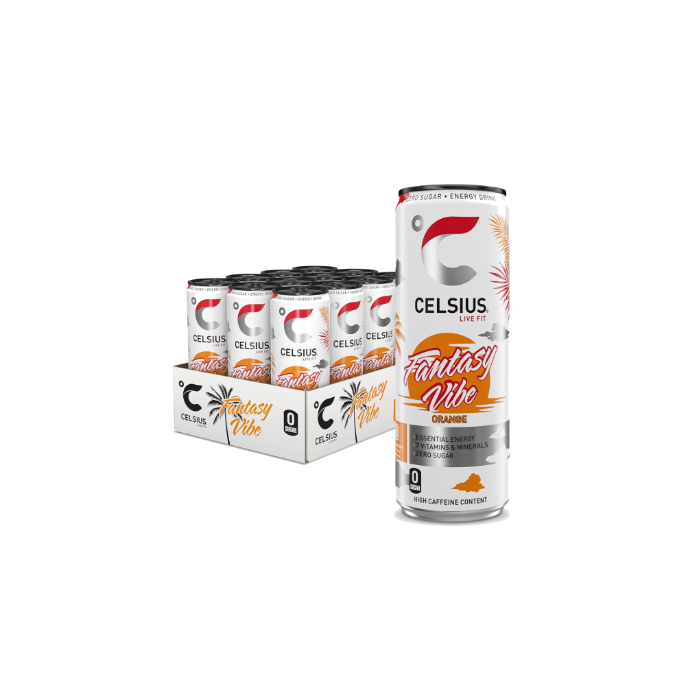 CELSIUS Fantasy Vibe Sparkling Natural Energy Drink (12x355ml)