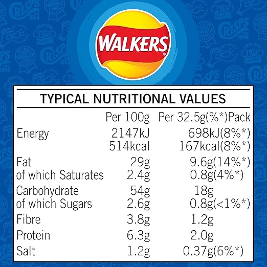 32 X 45g Walkers Crisps Grab Bags Mild Cheese & Onion (1 Box 32 Bags) BBE May 25 RRP £32.99 Sale price £15.99