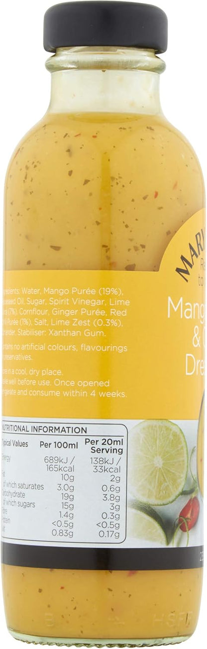 6 x 235ML Mary Berry's Mango, Lime &amp; Chilli Dressing - Sweet Mango - Dash of Lime - Subtle Hint of Chilli - Suitable for Vegans  Vegetarians  BBE May25 RRP £41.99 Sale price £24.99