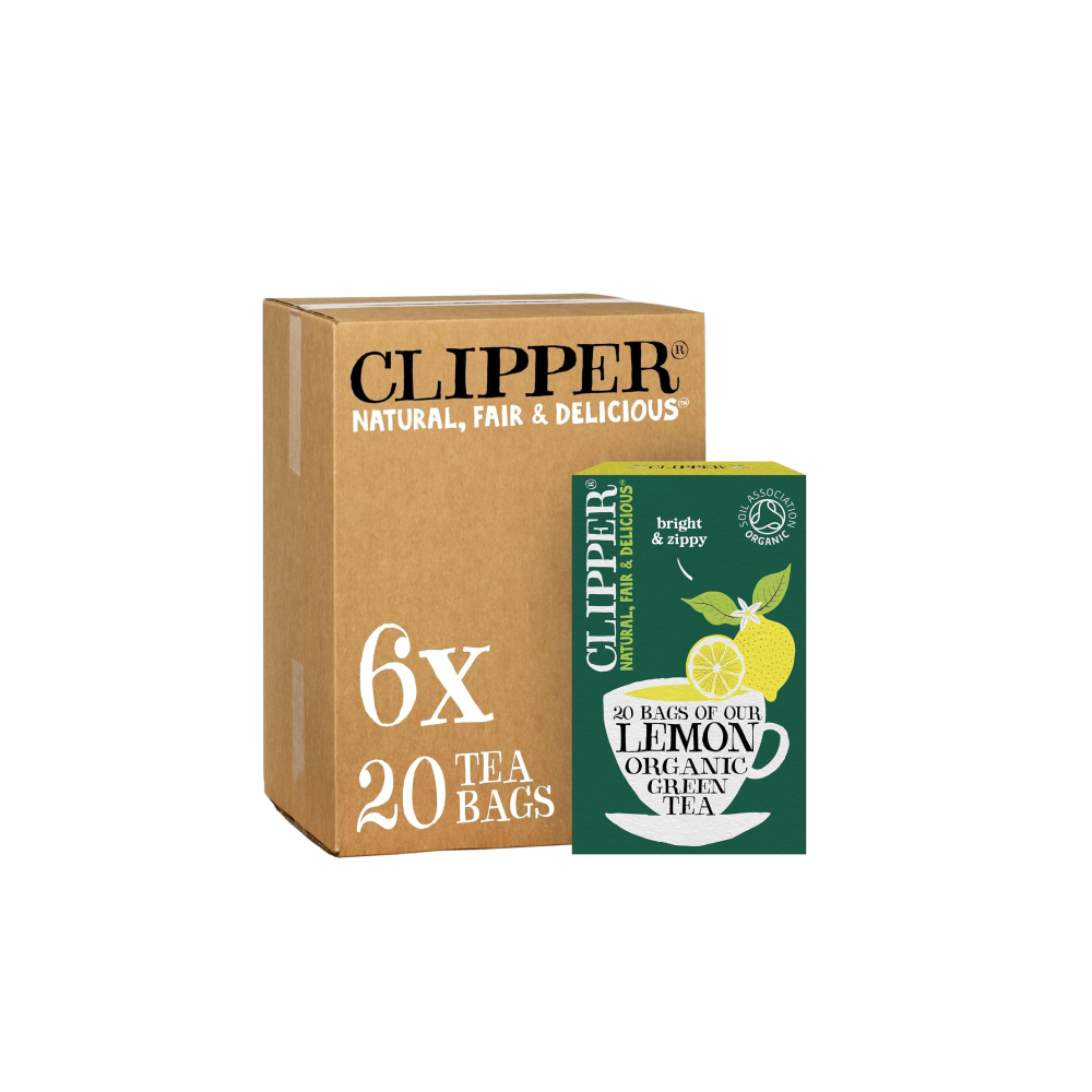 Clipper Organic Lemon Green Tea Bags | 120 Teabags (6x20)