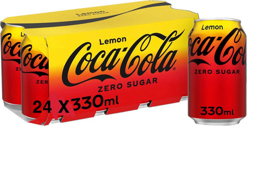 24 X 330ml Coca-Cola Zero Sugar Lemon cans  BBE 31-07-25 RRP £14.99 Sale price £7.49