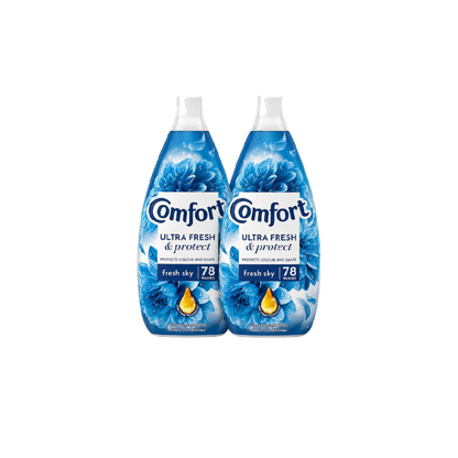 Comfort Ultra Fresh & Protect Fresh Sky Fabric Conditioner softener (2x1.17L)