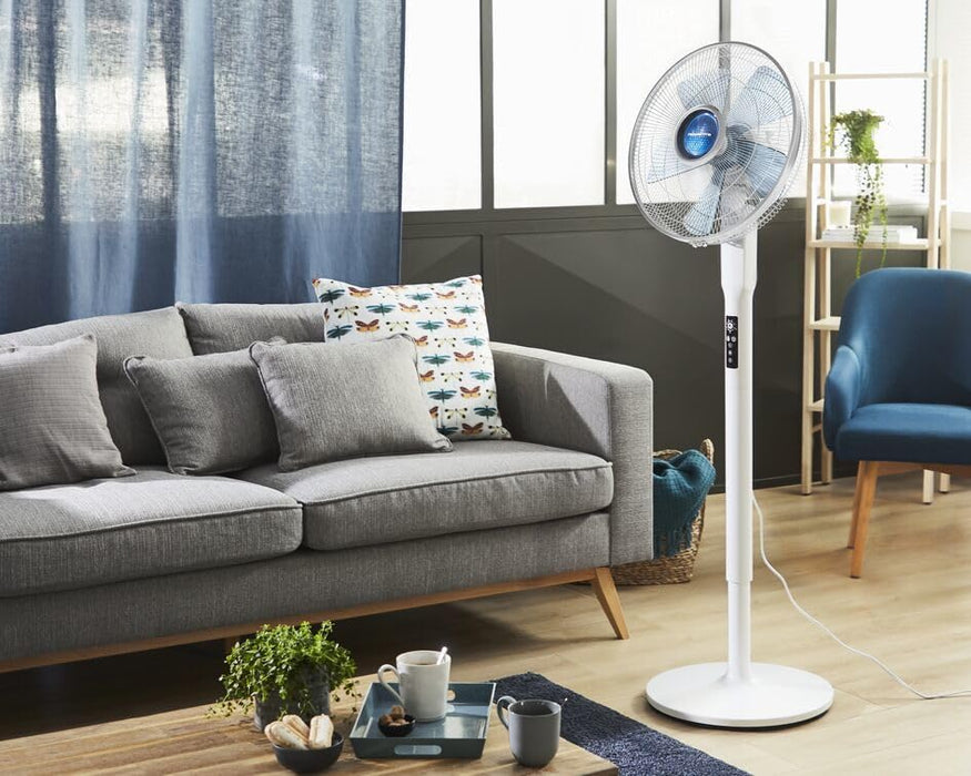 Rowenta Turbo Silence Extreme+ VU5840, 16 Inch Oscillating Stand Fan for Home and Office, Adjustable Height, 4 Speed Settings, 38dBA, White RRP £149 Sale Price £99
