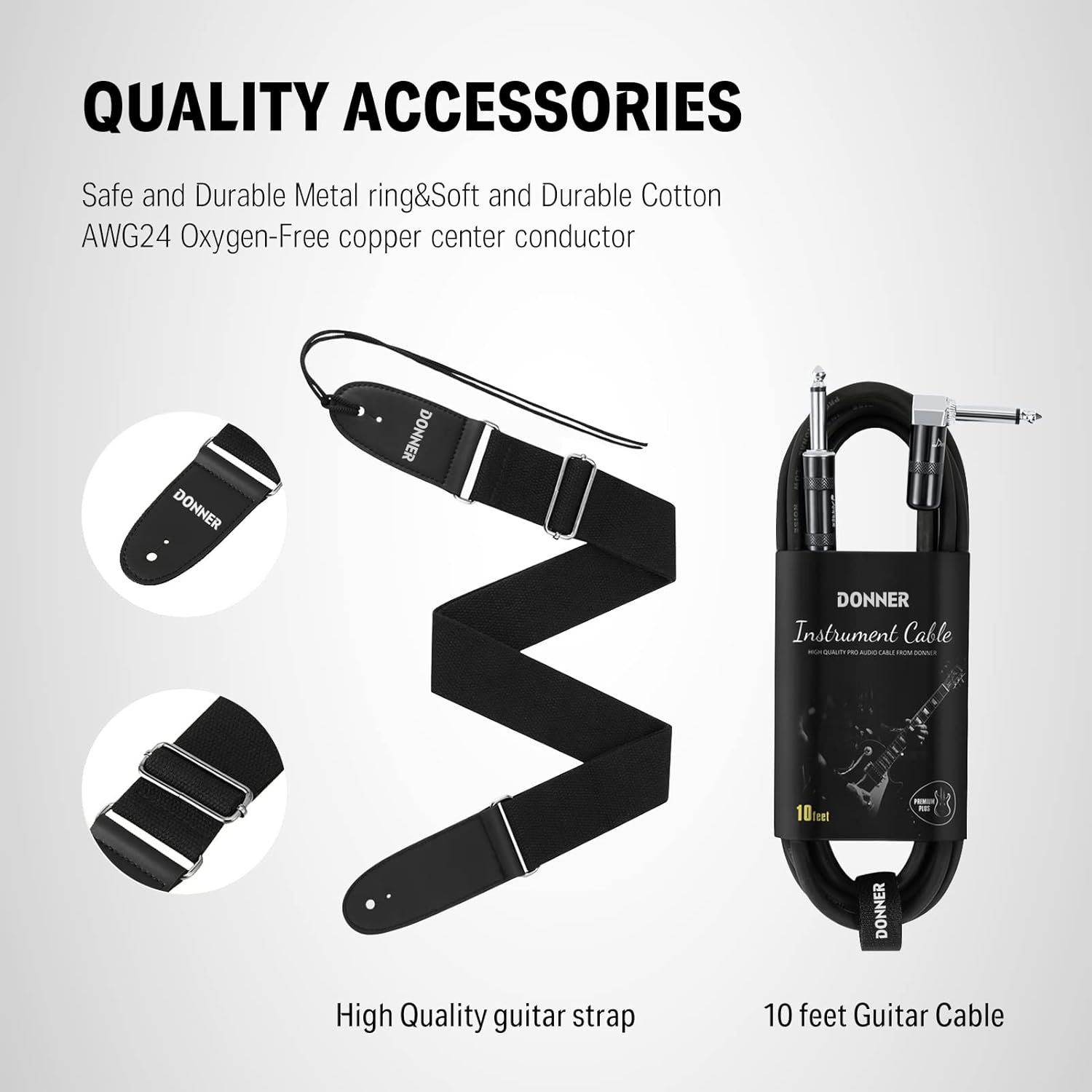 Donner Electric Guitar Kits TC Guitar Full-Size 39 Inch with Dual-purpose Bag, Strap, Cable (Black) Model EC1401 RRP £97 Sale price