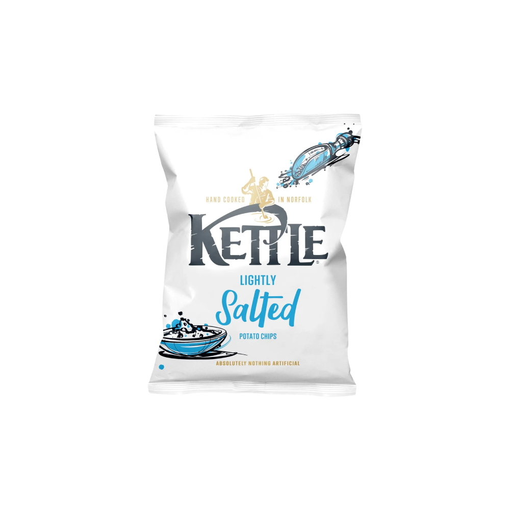 Kettle Lightly Salted Potato Chips (10x130g)