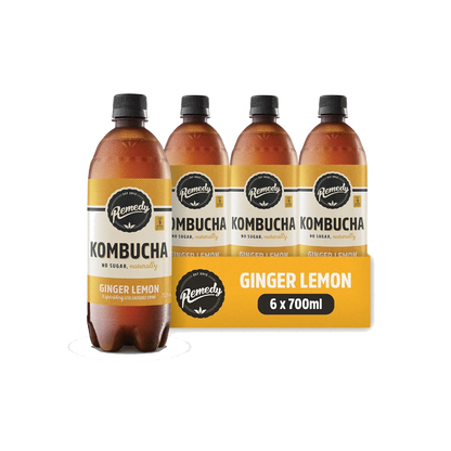 Remedy Kombucha Tea - Ginger Lemon (6x700ml)