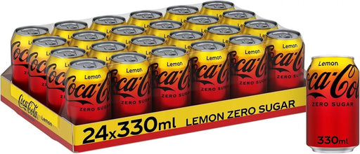 24 X 330ml Coca-Cola Zero Sugar Lemon cans  BBE 31-07-25 RRP £14.99 Sale price £7.49